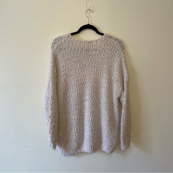 Altar’d State M/L oversized white long sleeve sweater knit sheer layer cozy - Picture 5 of 8